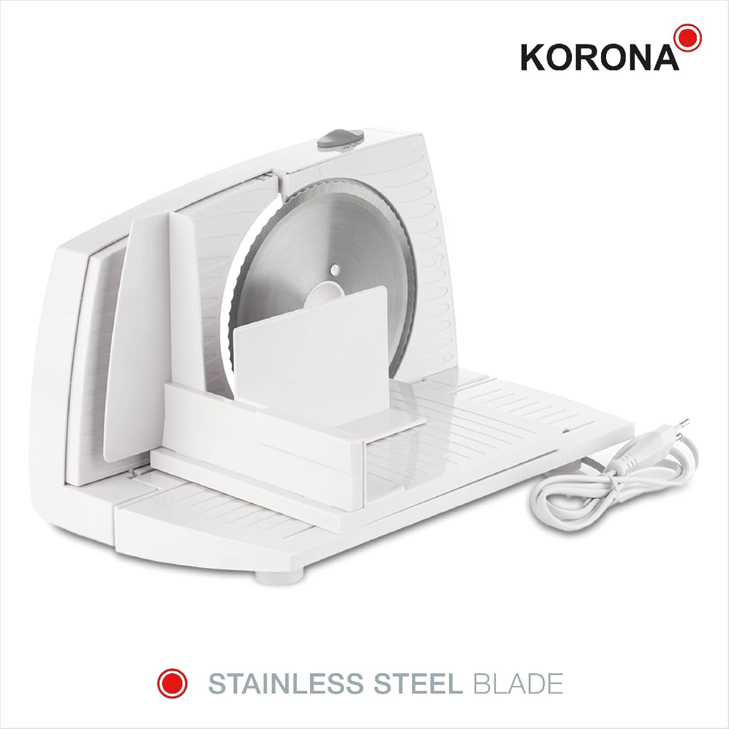 Korona 25500 Feliator multifuncțional, lățime de tăiere reglabilă, lamă din oțel inoxidabil Rasnite si Feliatoare Naty Shop