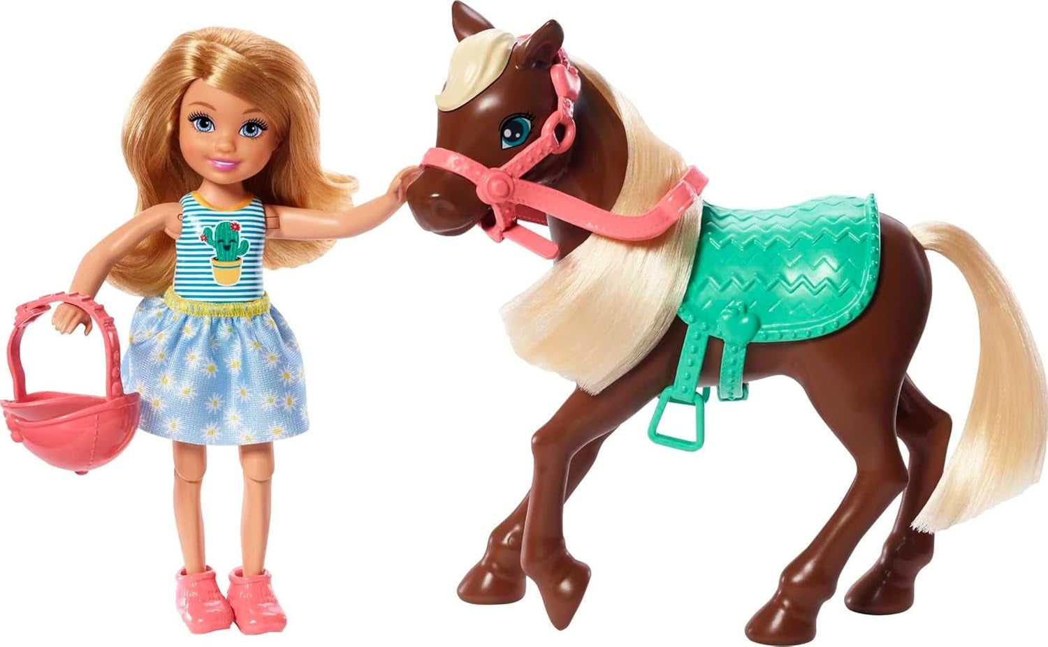 Barbie GHV78 - Club Chelsea Spielset mit Puppe und Pferd, ca. 15 cm, blond, mit Mode und Accessoires, Spielzeug Geschenk für Kinder von 3 bis 7 Jahren