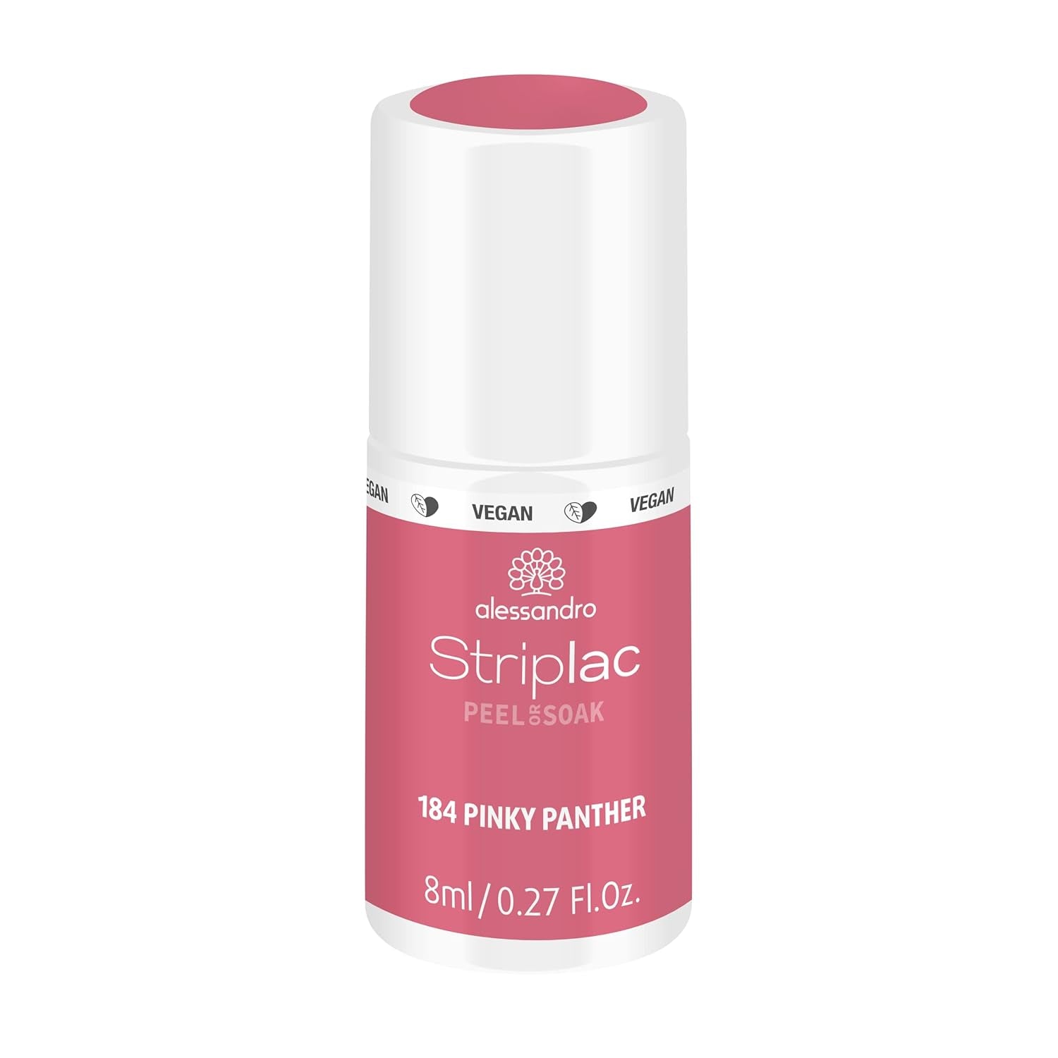 alessandro Striplac UV-Nagellack Flat White – Schonend und langanhaltend – Einfache Entfernung dank Peel-Off-Technologie – Vegan und tierversuchsfrei – 8 ml