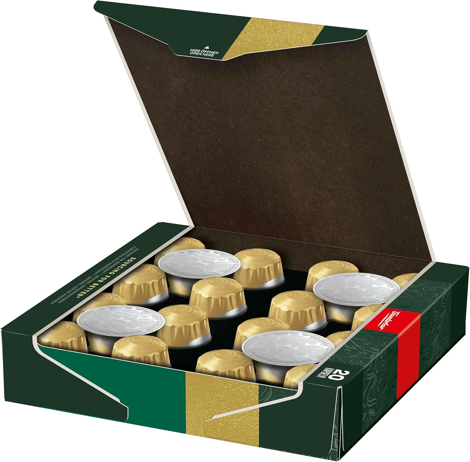 Jacobs Kaffeekapseln Krönung Crema, Intensität 6/12, 10 x 20 Getränke, Nespresso* kompatible Kaffee Kapseln, 200 Kapseln