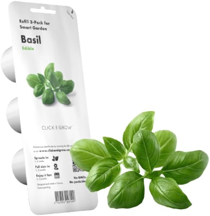 Click and Grow Growbox, Smart Garden, mai ușor decât un sistem de creștere hidroponic, grădină de interior, grădină de plante aromatice, seră de interior cu 3 capsule de plante incluse, alb