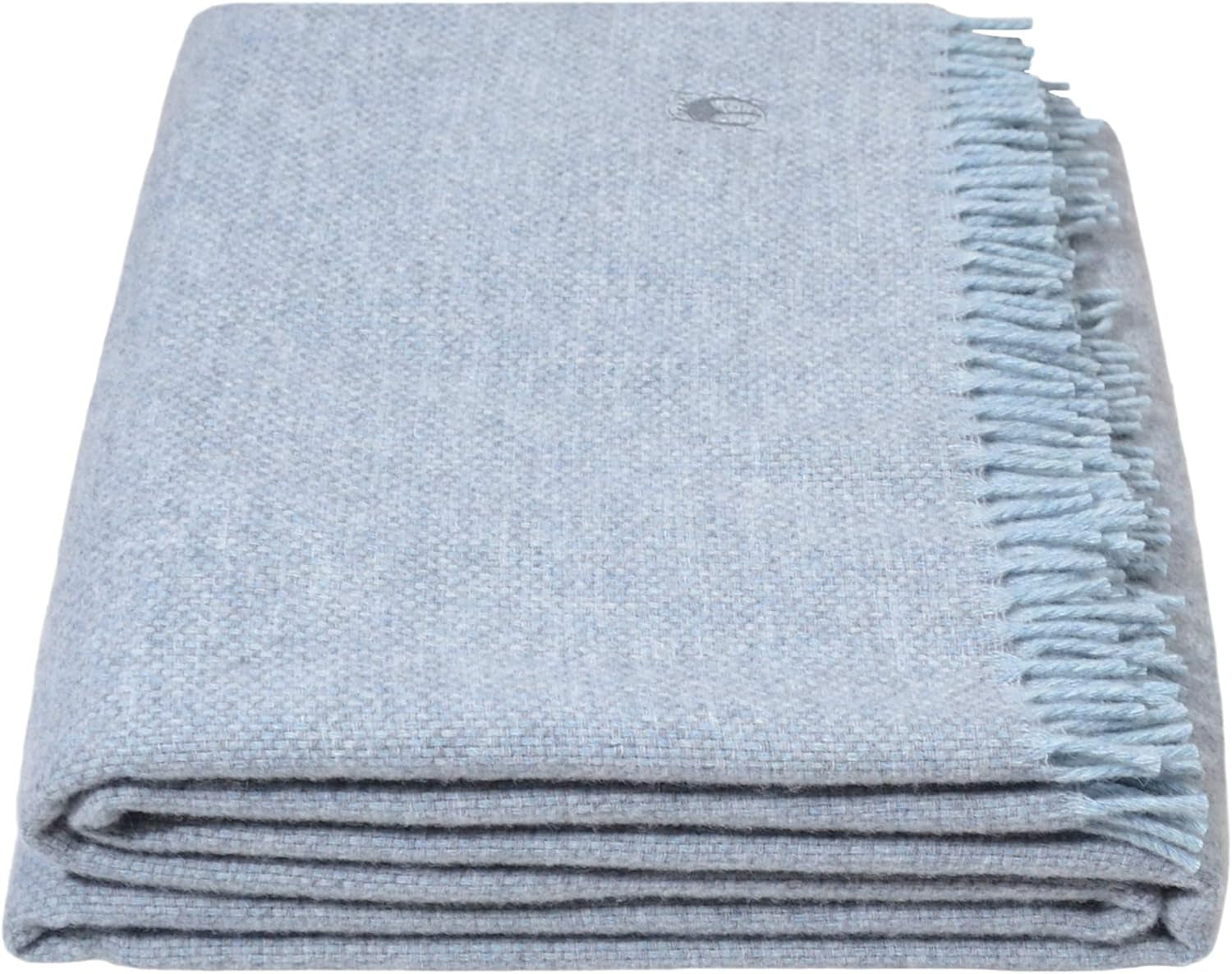 Pătură Must Relax - Pătură din lână - Plaid de înaltă calitate din lână nouă pură cu franjuri - 130X190 Cm - 310 Rose - De la "Zoeppritz since 1828" Paturi si Cuverturi 'zoeppritz since 1828' 505 albastru pudră 130X190Cm