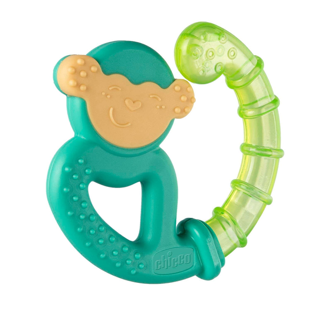 Inel de dentiție Chicco Fresh&Relax Maimuță sau Leneș, 4M+, umplut cu apă sterilă