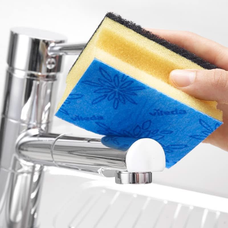 Vileda Glitzi, burete de spălat vase pentru bucătărie, cu efect antibacterian, foarte absorbant, pachet de 18 bucati Detergenti Bucatarie Naty Shop