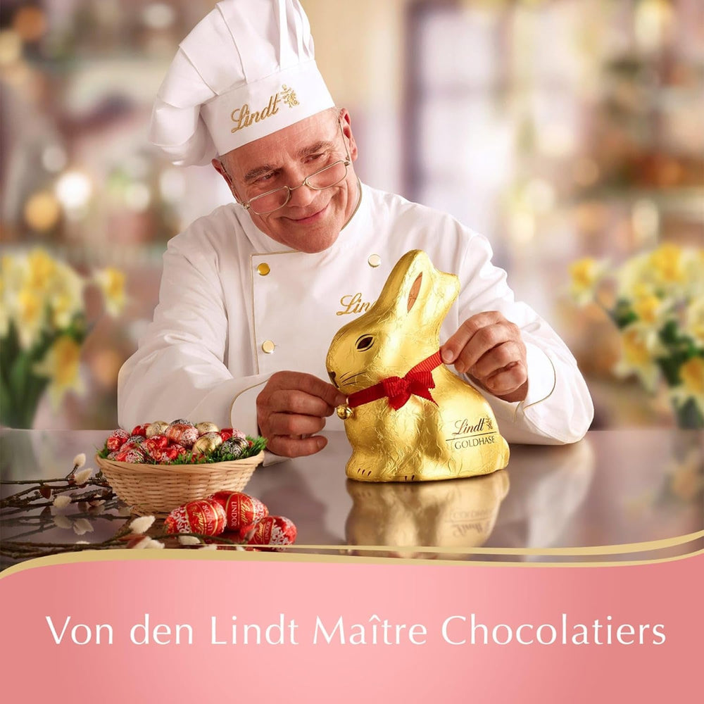 Asortiment de ouă de ciocolată Lindt | Pungă de 450 g | 9x Ciocolată cu lapte LINDOR, 8x Nuga, 8x Cresta | Varietate de ouă de ciocolată colorate pentru Paște | Ciocolată de Paște | Cadou de ciocolată | Ouă fine de Paște