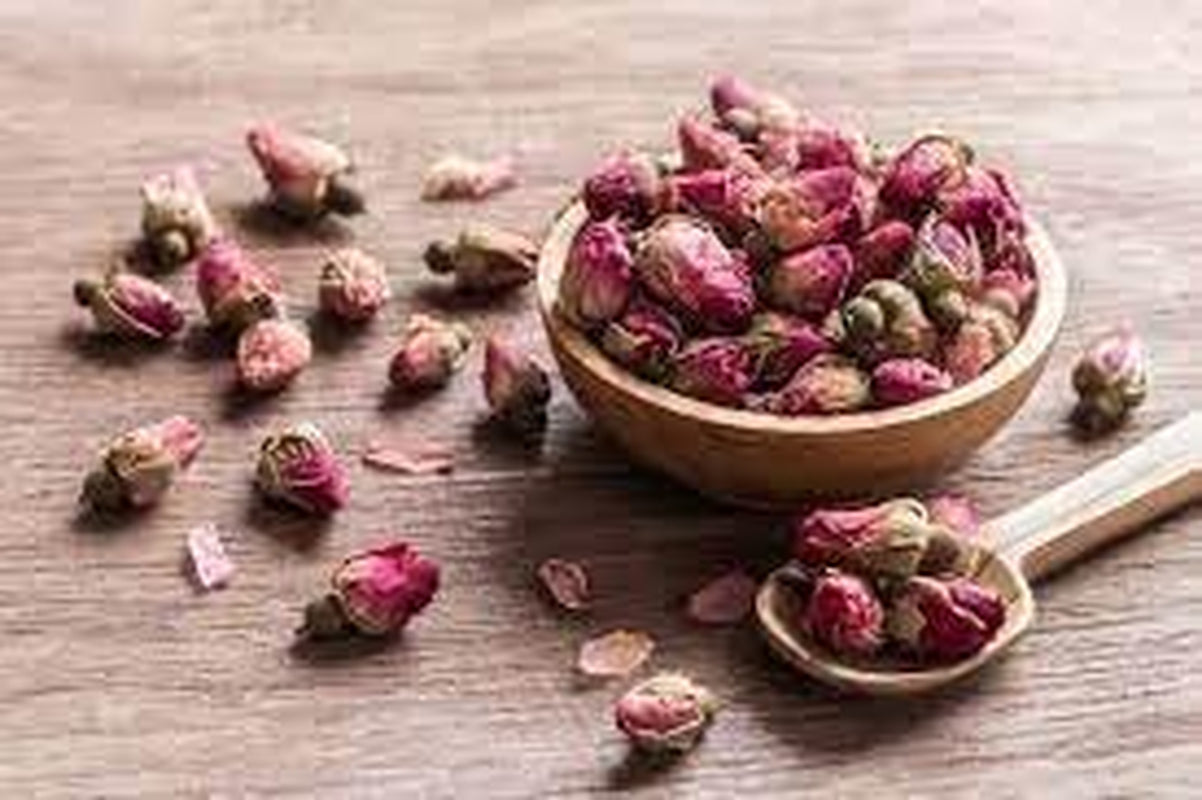 100 g muguri de trandafir comestibili premium - infuzie din petale de trandafir Atlas uscate - gust și aromă dulce și florală - 100% natural, pur și fără aditivi | Tazarinltd