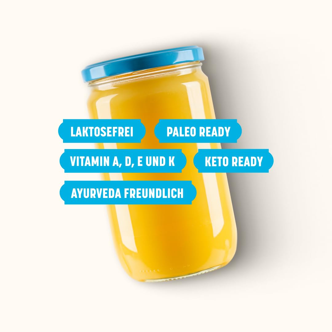 Ghee Butter BIO 600 g - Ideal Pentru Prăjit și Coacere Fără Lactoză