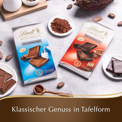 Ciocolată neagră fără zahăr adăugat | Tabletă 100g | Cea mai fină cu 55% cacao, fără gluten | Tabletă de ciocolată | Set cadou de ciocolată (pachet de 4)