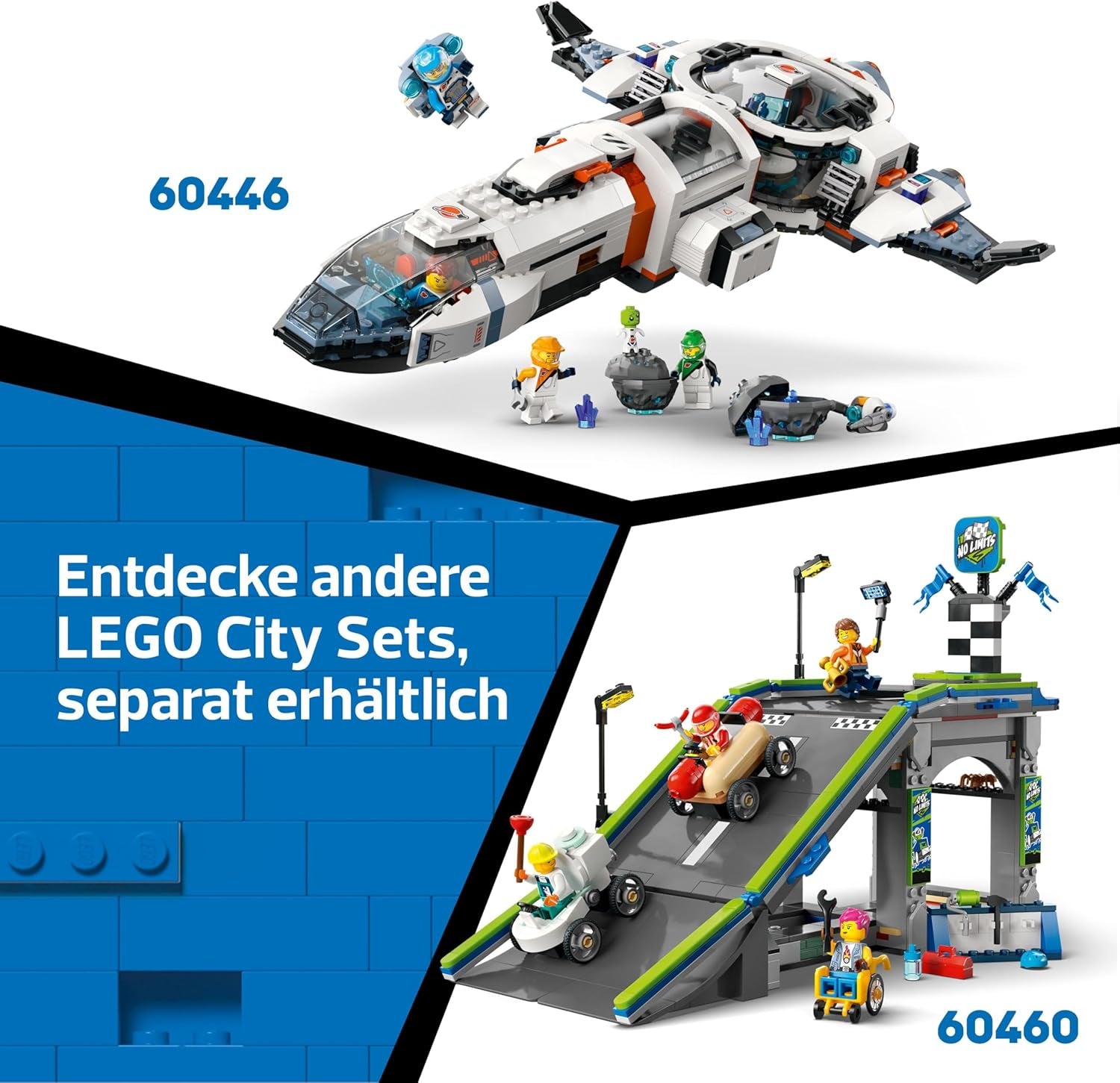 LEGO City Kombinationsset mit Hubschrauber, Löschauto und U-Boot und 3 Minifiguren - Baubare Spielzeug Fahrzeuge für Jungen und Mädchen ab 7 Jahren - Geschenk zum Geburtstag & für die Feiertage 60462