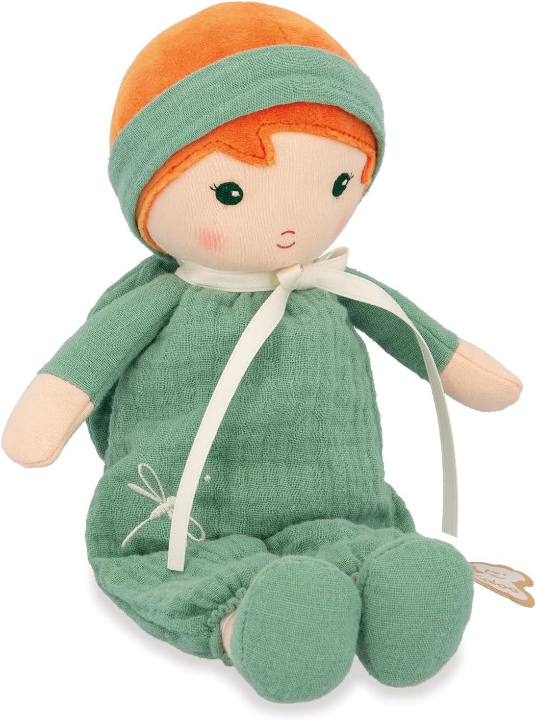 KALOO - Tendresse – Meine 1. Puppe aus Amandin-Stoff – Stoffpuppe 25 cm – Rosa aus Chiffon – Matte Haut – schöne Geschenkbox und Band personalisierbar – ab der Geburt K200004