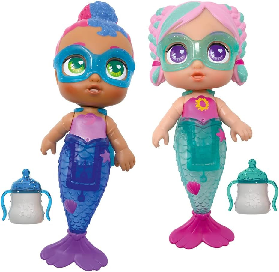 Super niedliche Mini-Sirenen Kala und Gabi 12 cm hoch mit beweglichen Schwänzen, zum Spielen im und außerhalb des Wassers (64320046)