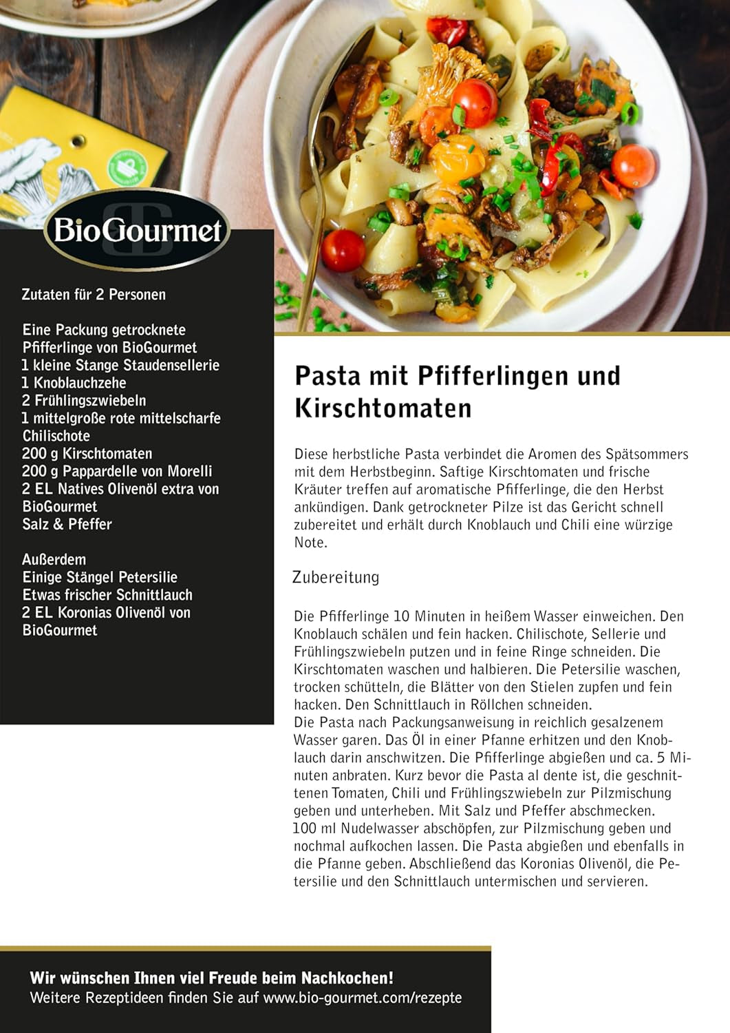 BioGourmet Pappardelle cu Germeni de Grâu – Paste Organice Late pentru Mâncăruri înăbușite și Sosuri – cu Nutrienți Extra | 500 g | Organice și Vegane
