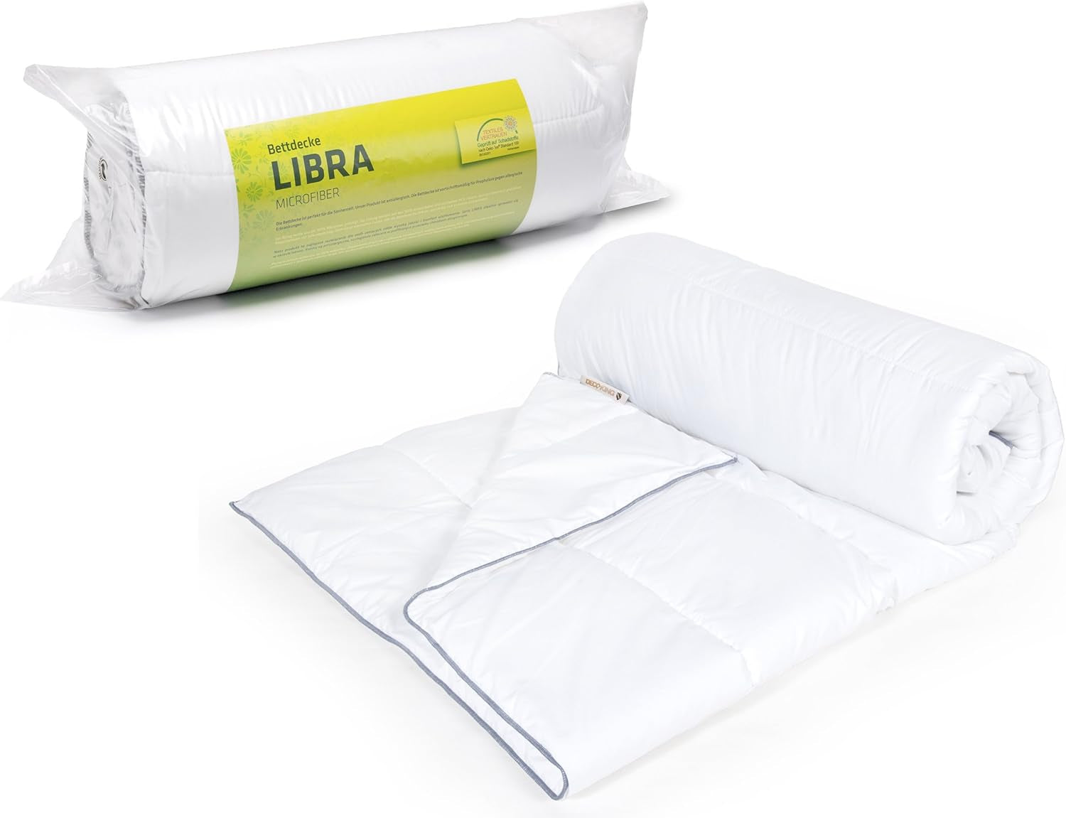 Decoking 135X200 Plapumă de vară Plapumă matlasată Antialergică Pentru alergici Plapumă de vară 100% microfibră 800G Libra Plapumi si pilote Naty Shop Alb 200X220