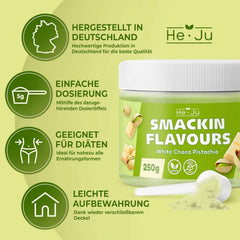 He-Ju, Pudră cu aromă de ciocolată albă și fistic, 250 grame Arome Naty Shop