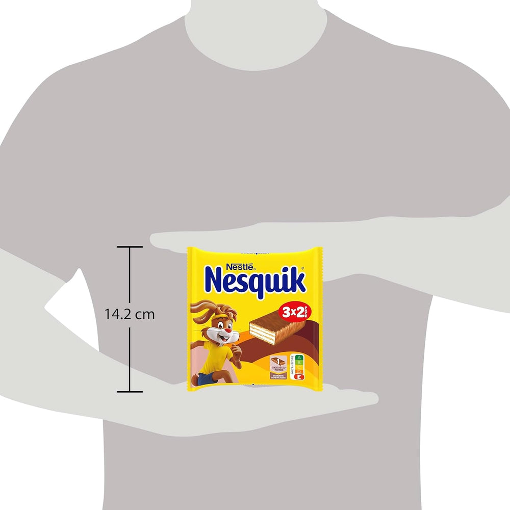 Vafă crocantă Nestlé, delicioasă bară de vafe cu ciocolată cu lapte, pachet multiplu, pachet de 1 (3x26g fiecare)
