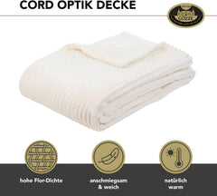 Covor de living Gözze în aspect de catifea, 150 X 200 cm, lână albă, 40067-00-150200 Paturi si Cuverturi Besuche den GÃ¶zze-Store