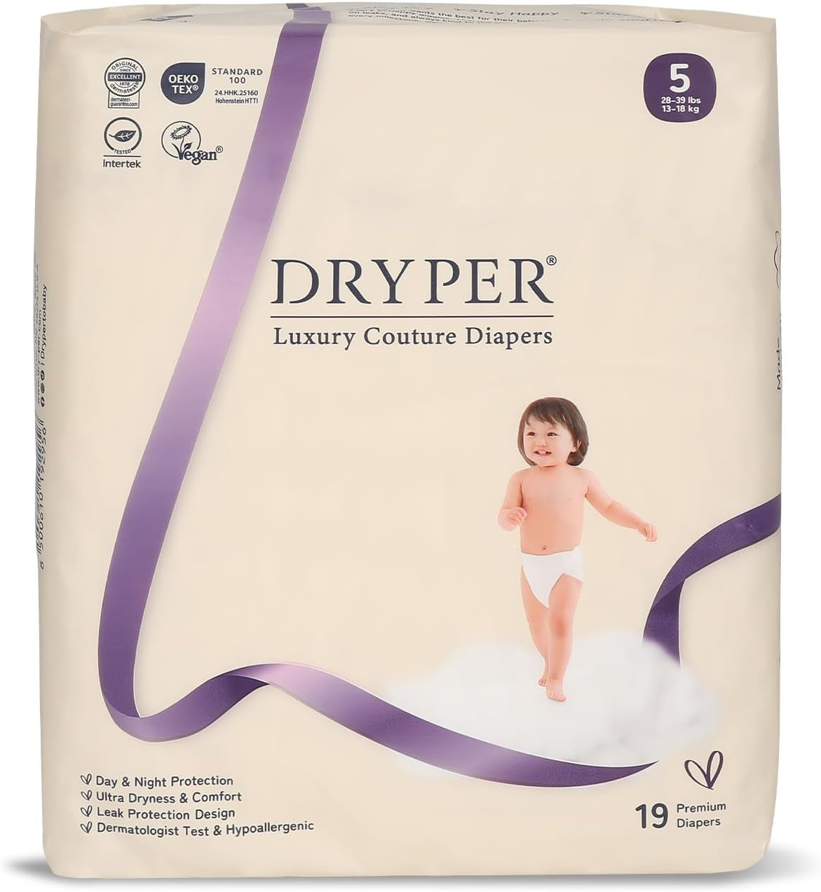 Scutece pentru nou-născuți, ecologice, mărimea 1 (3-5 kg), ultra subțiri, moi și hipoalergenice pentru piele sensibilă, protecție 3D împotriva scurgerilor, uzură premium de zi și de noapte, indicator de umezeală, 180 bucăți