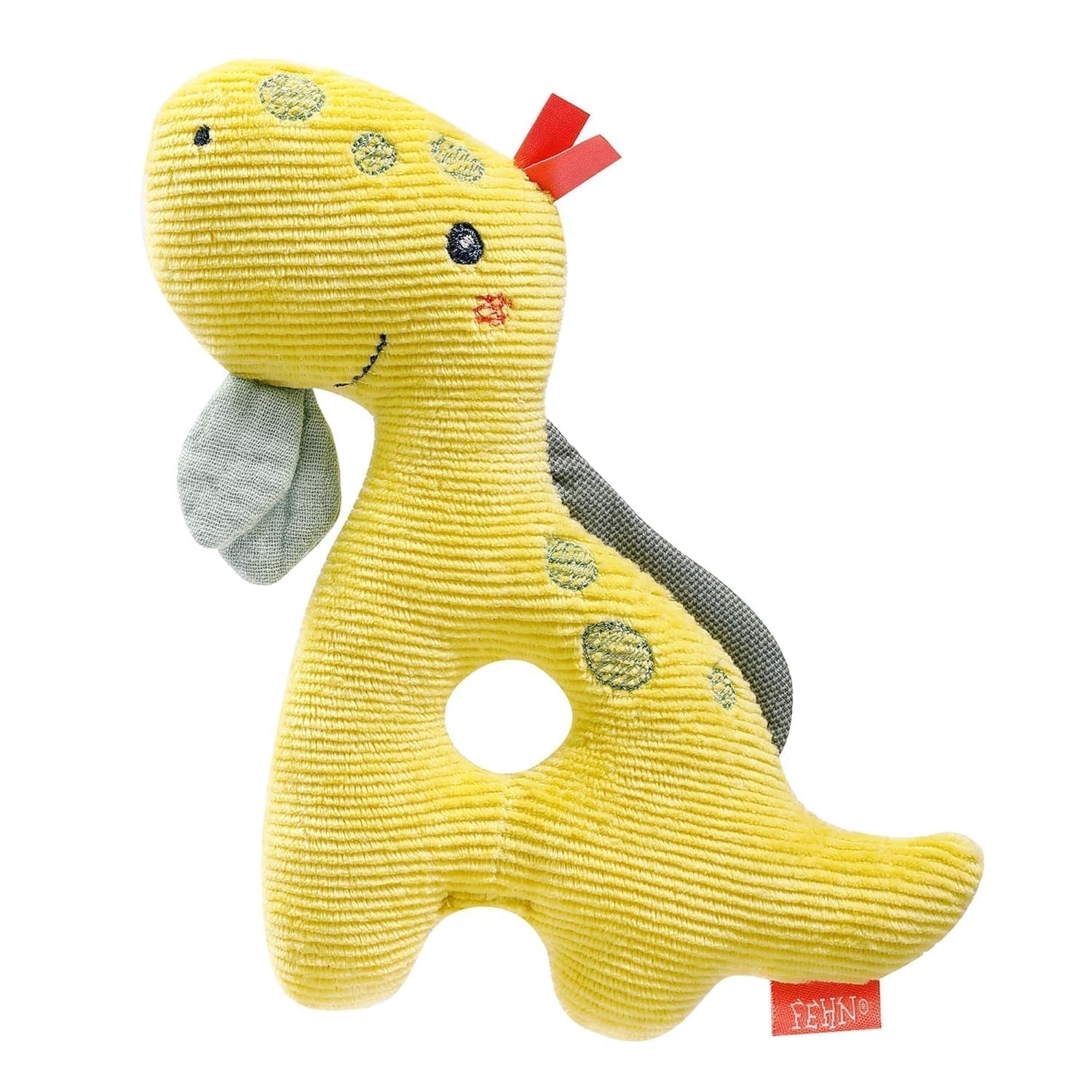 Fehn baby inel de prindere jucărie oaie fehnNATUR - jucărie de pluș cu bumbac organic - jucărie pentru copii cu clopoțel și jucărie pentru învățare jucăușă - jucărie de prindere pentru bebeluși și copii mici de la 0+ luni Jucarii Bebe Naty Shop Dino