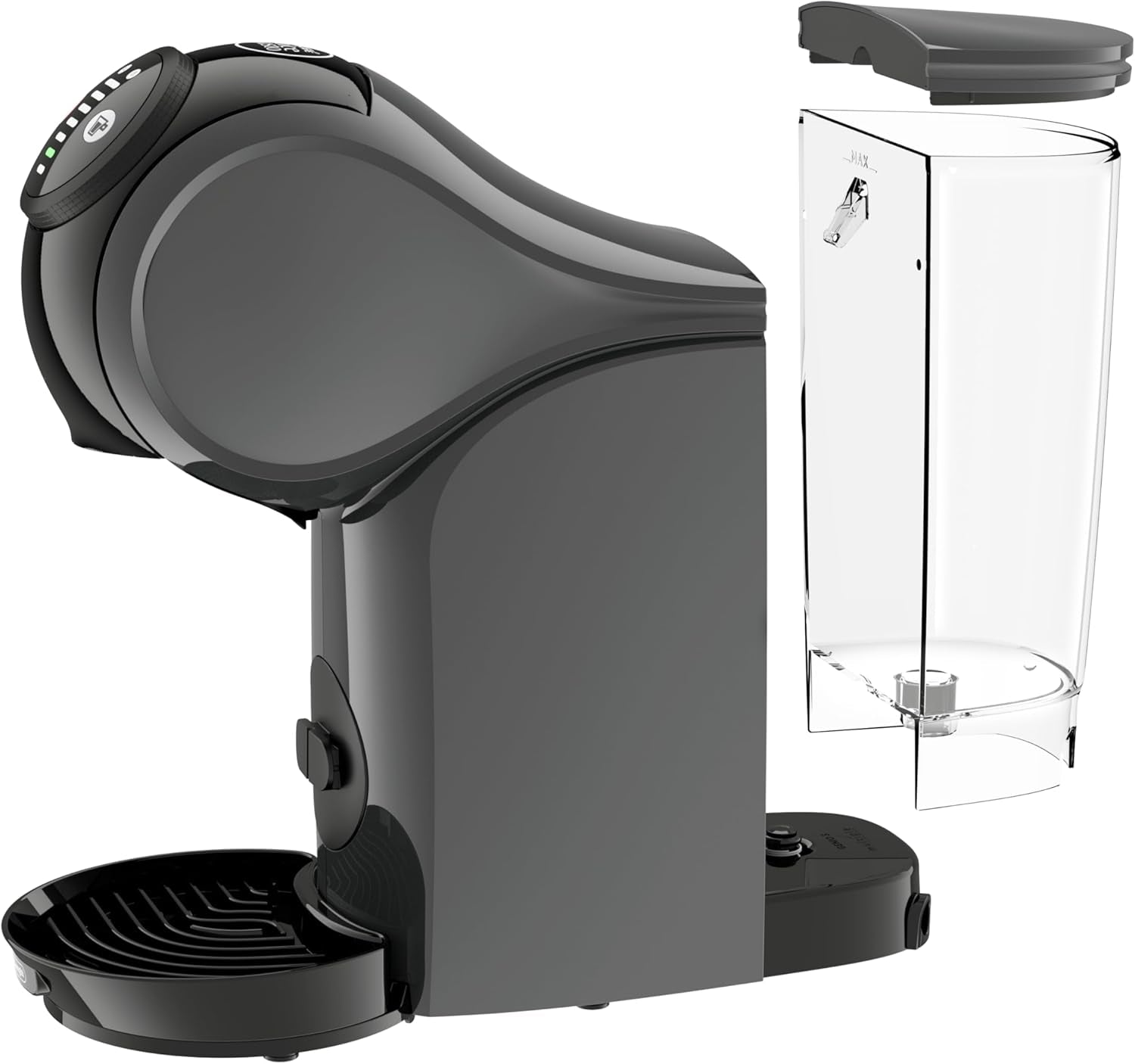 NESCAFÉ DOLCE GUSTO DeLonghi Dolce Gusto Genio S EDG226.A, Espressor cu capsule, inclusiv 3 capsule, design compact, tavă de scurgere reglabilă, 0,8 l, rezervor de apă detașabil, 1470 W, Antracit