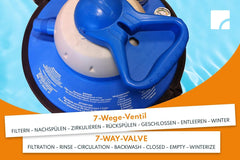 Sistem de filtrare Steinbach Comfort 75 – 040100 – Pompă autoamorsantă pentru piscine de până la 40.000 l – Cu prefiltru, manometru, temporizator și afișaj LED – Include adaptor special INTEX de 2"