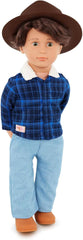 Our Generation - Dustin - 46 cm Junge Puppe - Lebensechte haselnussbraune Augen und gewelltes braunes Haar - Outfit im Western-Stil & Country-Hut - Spielzeug für Kinder ab 3 Jahren
