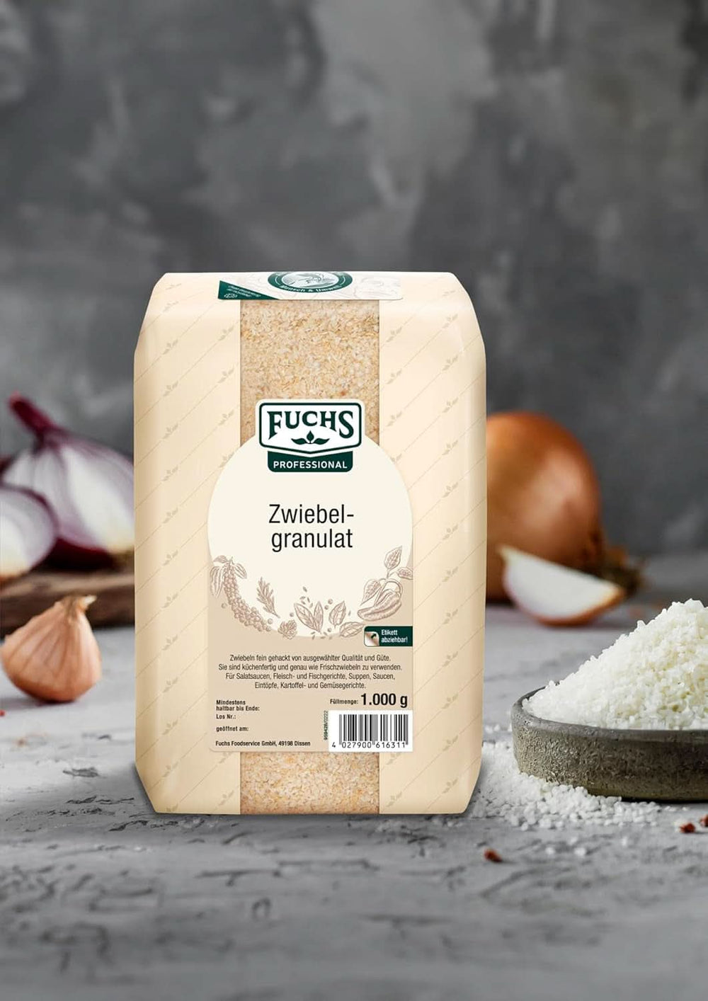 Fuchs Professional ceapă granule, 1 Kg Condimente Naty Shop