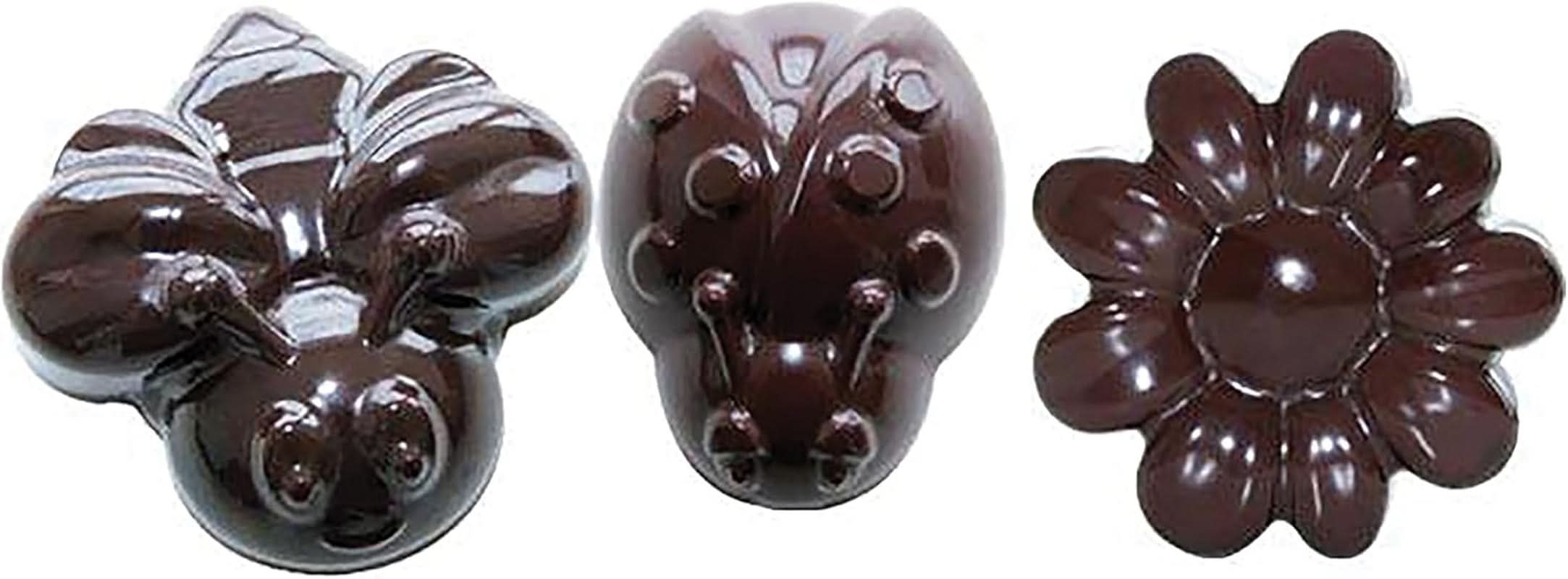 Silikomart 199199, matrita pentru ciocolata, model de Primavara, 15 praline, Maro Bucatarie Naty Shop