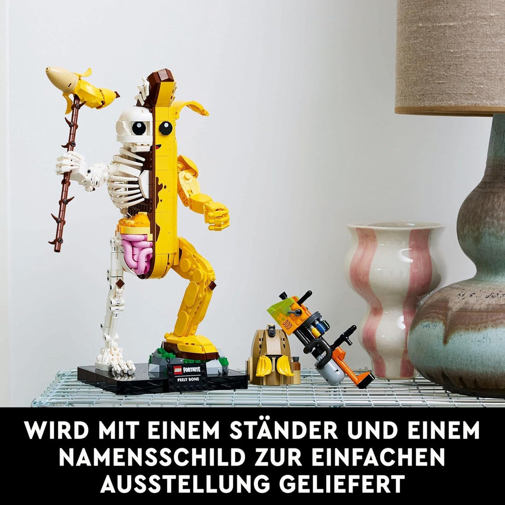 LEGO Fortnite Knochen-Schali - Gamer Modellbau -Bauset für Erwachsene - Schalenschläger Spitzhacke, Farbwerfer, Bananenrucksack - Gaming Deko - DIY Set - Gaming Geschenk für Erwachsene & Fans - 77072