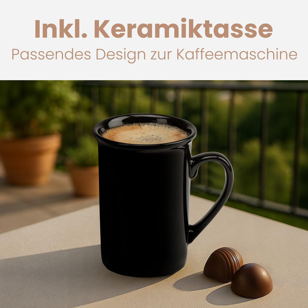 Cafetieră Clatronic® cu 1 ceașcă | Espressor perfect pentru persoane singure | Espressor cu filtru, inclusiv ceașcă ceramică | Espressor mic cu filtru, ideal pentru călătorii | KA 3356