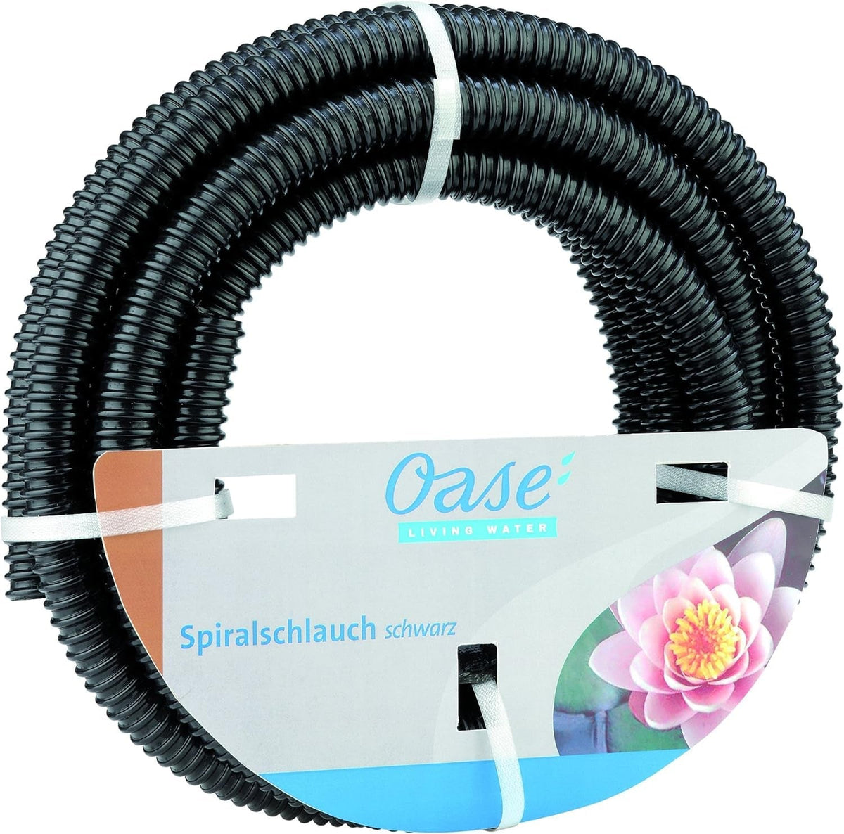 Furtun spiralat negru Oase 1 1/2", 5 m - secțiune furtun din material PVC, potrivit pentru 1 bar (presiune de funcționare)