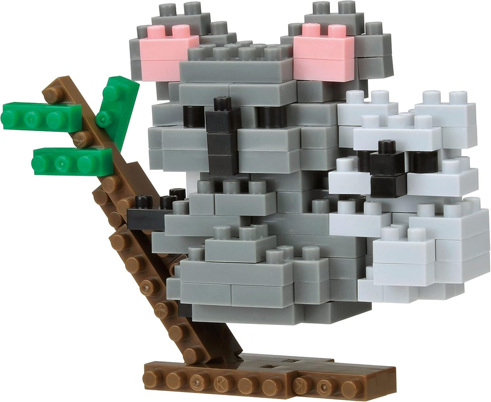 Bandai - Nanoblock - Roter Panda - Red Panda - Mini-Bausteinfigur - Baukastenspiel - Pixel-Tierfiguren-Bausatz Panda - NBC194