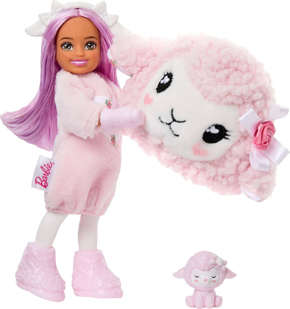 Barbie Cutie Reveal Glücksbärchis kleine Chelsea-Puppe und Zubehör, Serie 2 mit Plüschkostüm und 6 Überraschungen, einschließlich Farbwechsel (Stile können abweichen.), JMW63
