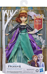 Disney Die Eiskönigin 2 – Puppe Disney Anna Singende (Französisch) im Outfit von Königin – 27 cm
