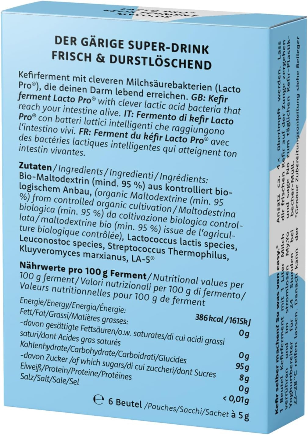 Bio Joghurtfermente, 4 Sorten à 3 Beutel, Kulturen für selbst gemachten Joghurt