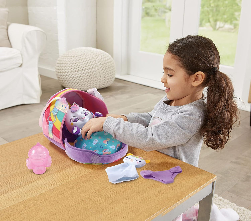 VTech Little Love - Emily Einhorn mit Handtasche – Süße Puppe mit Tasche, in der sie getragen Werden kann – Für Kinder von 3-8 Jahren
