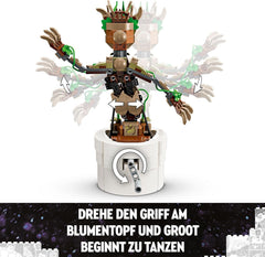 LEGO | Marvel Tanzender Groot - Animierte Minifigur eines Charakters aus Guardians of the Galaxy - Interaktives Spielset - Kreatives Spielzeug - Superhelden Geschenk für Jungen und Mädchen - 76297