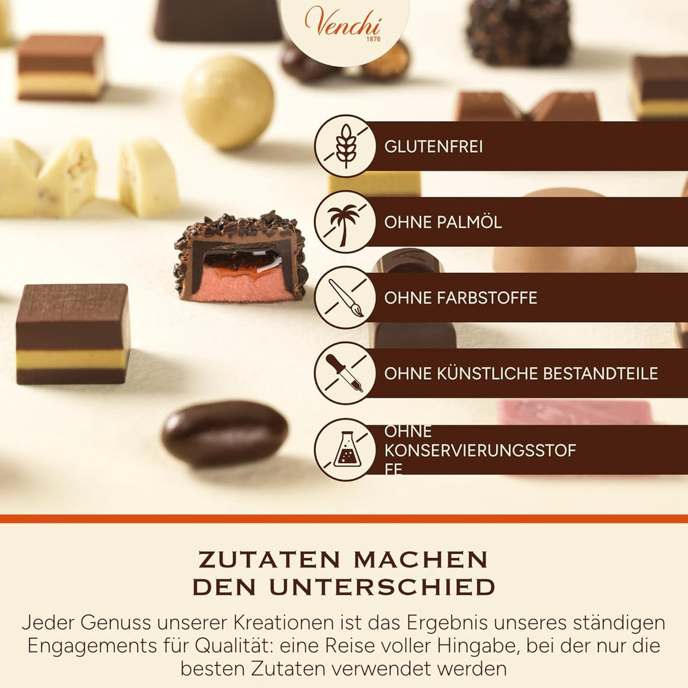Venchi - Batoane de ciocolată cu lapte și alune de pădure - 70% zahăr - Praline cu alune de pădure IGP Piemont întregi, 1 kg - Fără gluten