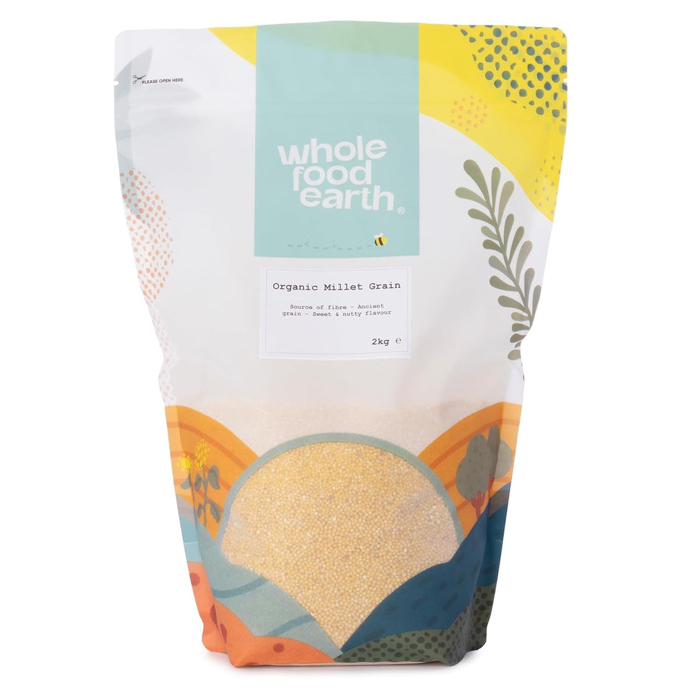 Mei organic Wholefood Earth 2 kg | Fără OMG | Vegan | Bogat în fibre | Certificat organic