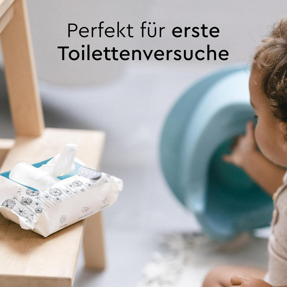 Șervețele umede pentru toaletă LILLYDOO, 720 bucăți (12 x 60), șervețele 100% fără plastic, de aruncat la toaletă, fără parfum