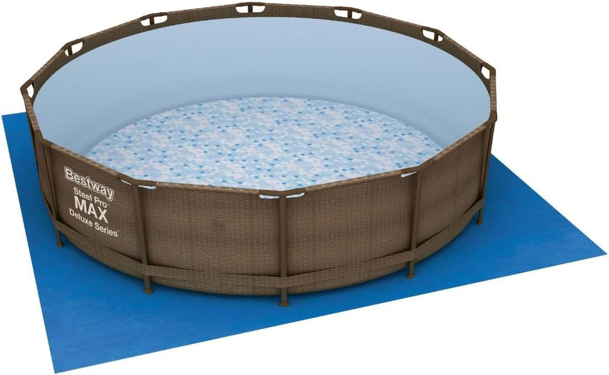 Bestway Folie de sol din PE 396 x 396 cm, albastră, pătrată