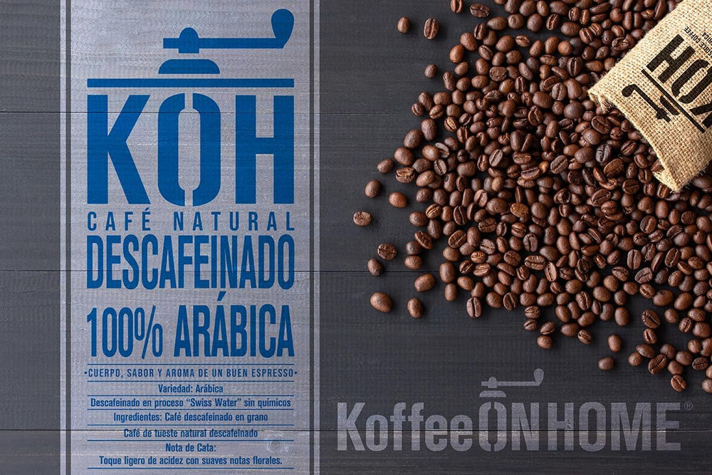 Entkoffeinierte Kaffeebohnen – 100% Arabica, Natürlich Geröstet, Wasserentkoffeiniert, 2 x 1kg Ganze Bohnen (2kg)