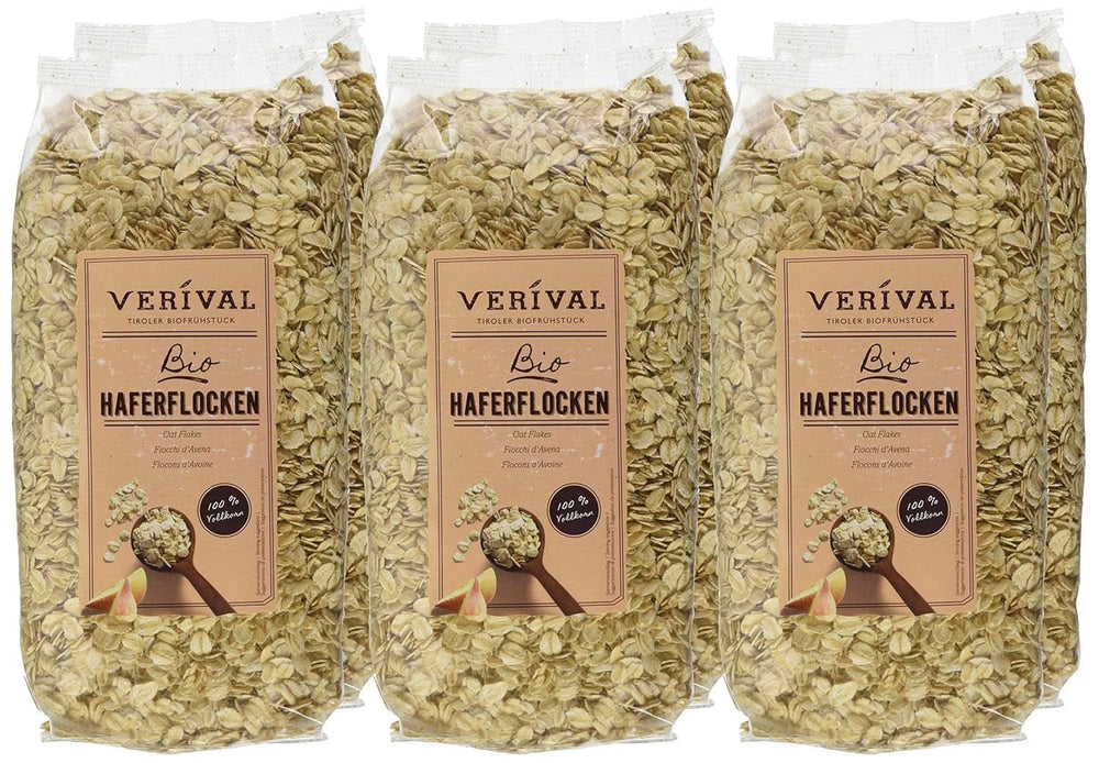Fulgi de ovăz Verival - Organic, pachet de 6 x 500 grame Cereale Naty Shop