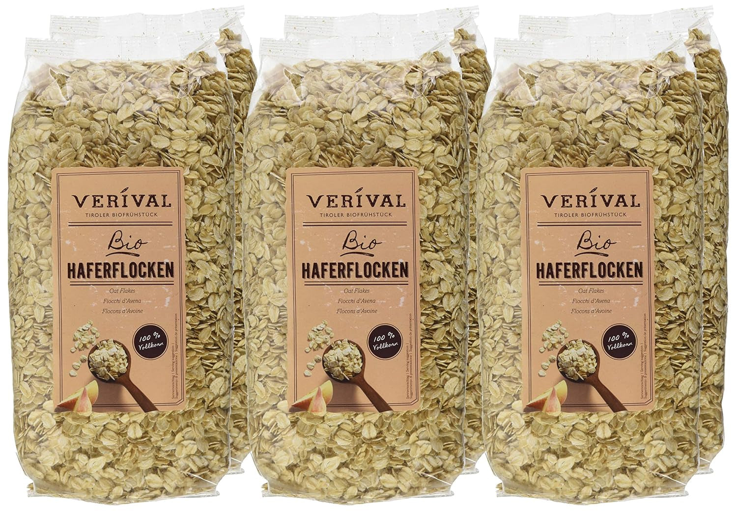 Fulgi de ovăz bio Verival, pachet de 6 (6 x 500 g)