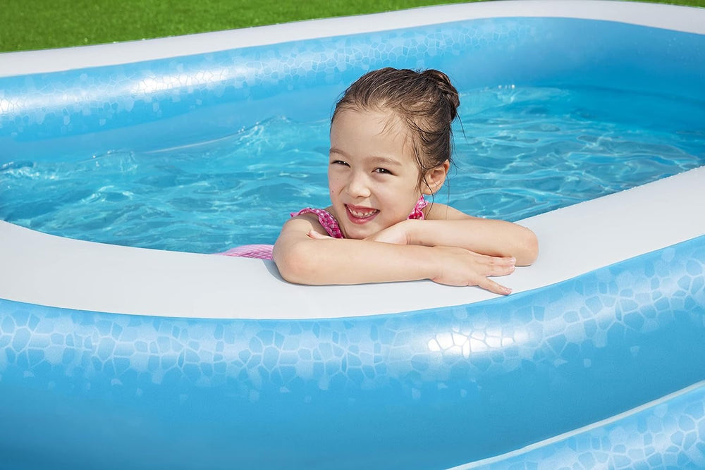 Piscină Bestway Family, piscină dreptunghiulară pentru copii, ușor de asamblat, culoare, 262 x 175 x 51 cm