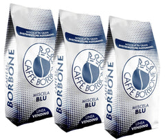 Caffé Borbone Venedig Blu 3 x 1000g din Italia | Cafea Borbone | Boabe întregi | 60% Arabica, 40% Robusta | + Produse de patiserie Jassas