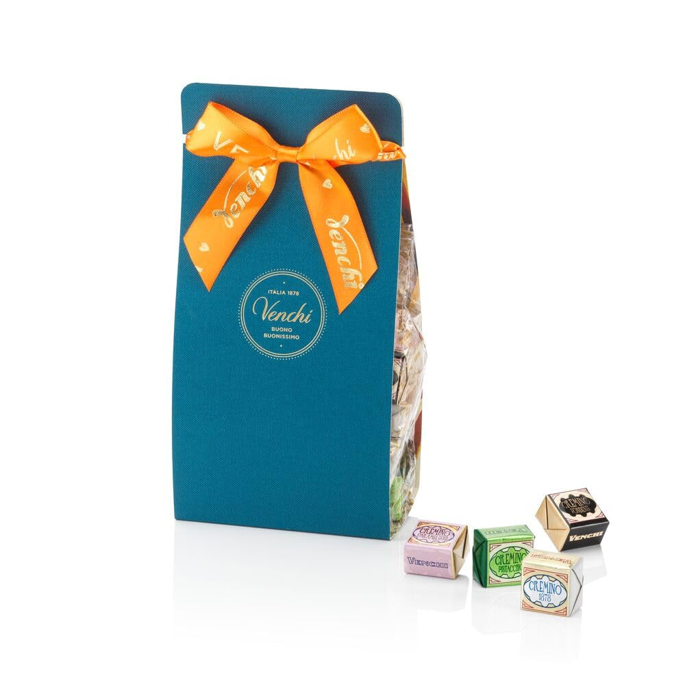 Venchi – Colecția Murrine – Cutie cadou cu ciocolate Cremino asortate, 407 g – Cu alune de pădure IGP Piemont – Idee de cadou – Fără gluten