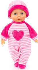 Bayer Design 92802AS My First Baby 28cm, Babypuppe, Weichkörperpuppe mit Schlafaugen, sehr handlich, niedliches Outfit, rosa