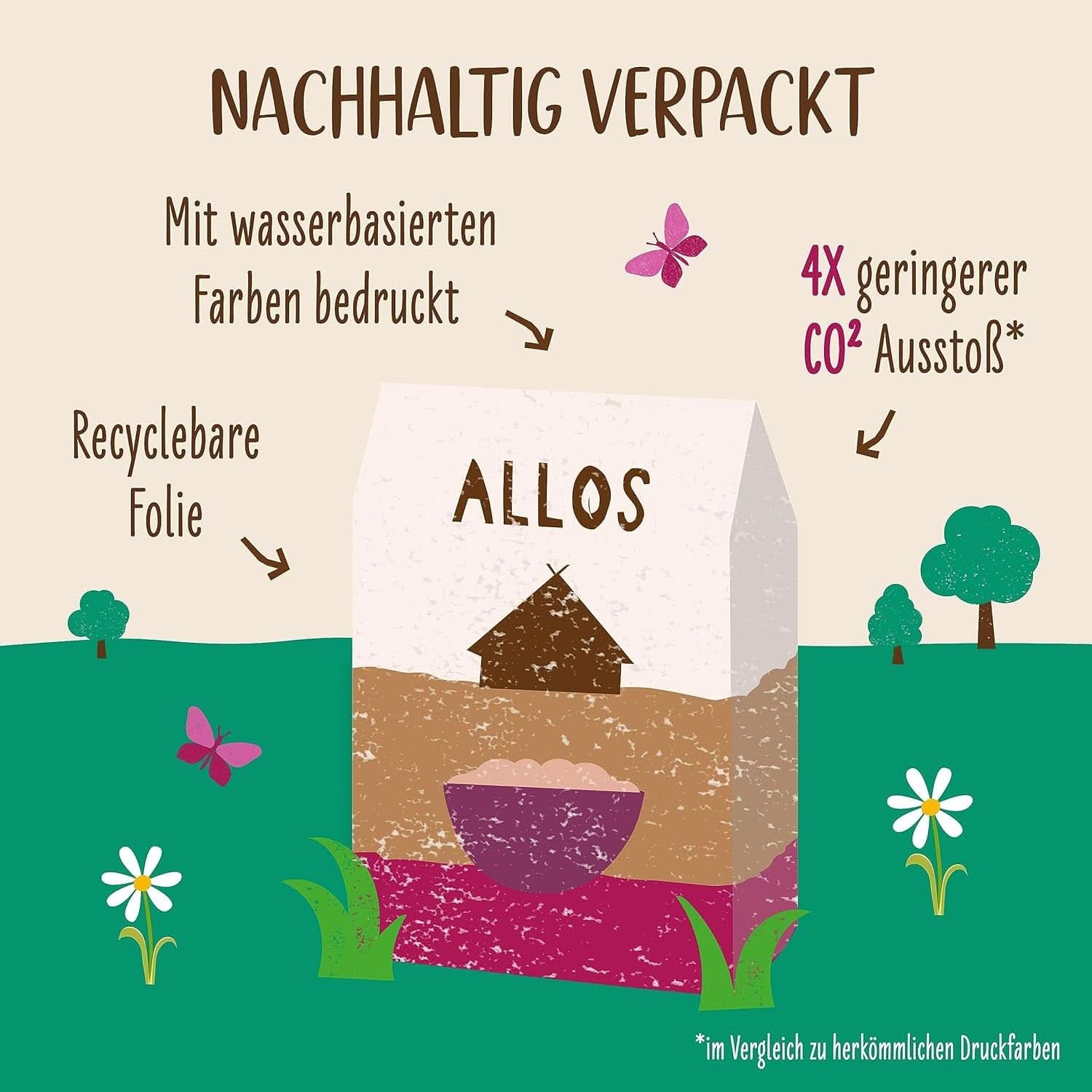 Allos, muesli de fructe de pădure neîndulcit, pachet 5 x 500 grame Cereale Naty Shop