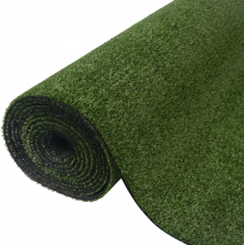 Vidaxl Kunstrasen Uv-Beständig Rasenteppich Grasteppich Teppich Fertigrasen Kunstrasenteppich Poolunterlage Balkon Garten Terrasse 7/9Mm 1X8M Grün