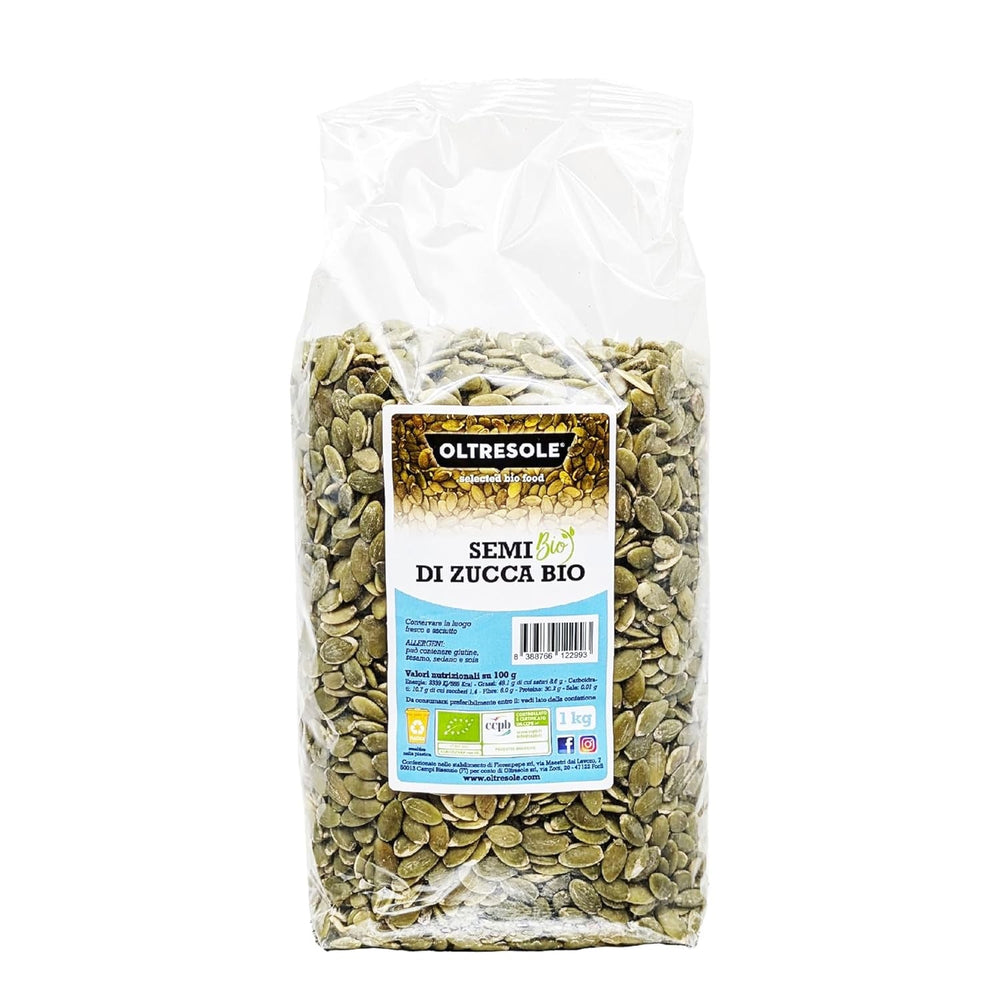 Semințe de dovleac organice decojite 3 kg, Semințe organice crude, uleioase, neprăjite și nesărate, ideale ca gustare sau pentru salate, dimensiune convenabilă